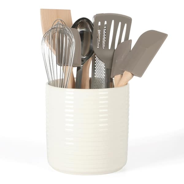 Martha Stewart 10 Piece Tools and Gadget Set W/ Ceramic Crock - White