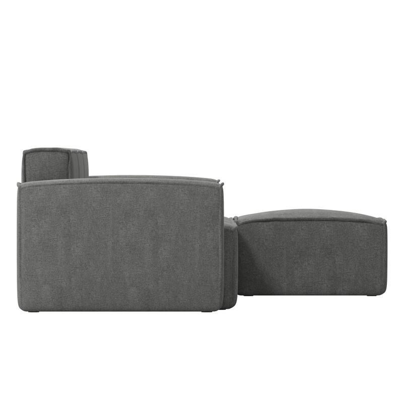 Contemporary 4 Piece Modular Sectional Sofa with Ottoman