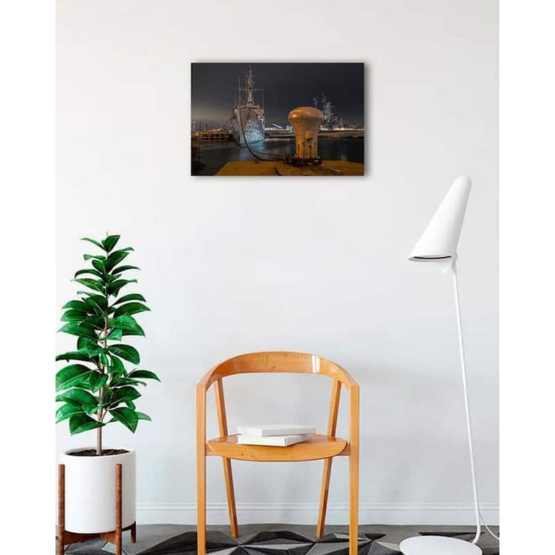 Battleship Cove Fall River MA Photography by Wayne Collamore Art Poster - Print On Demand - 18 x 24 Inch