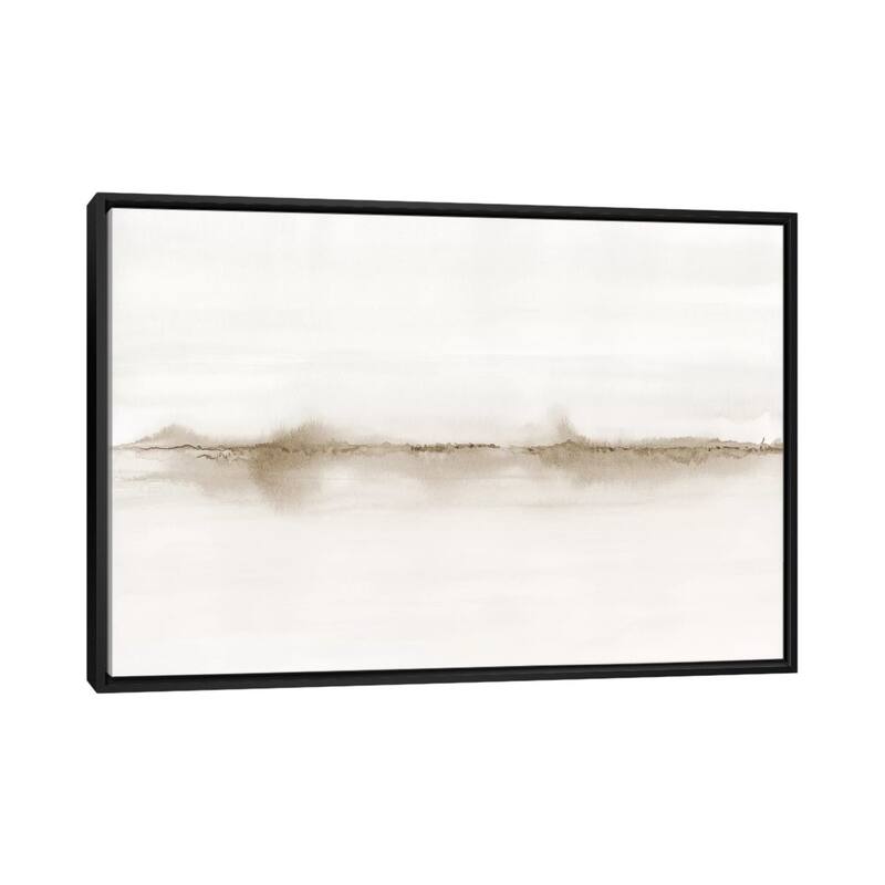 iCanvas "Watercolor Landscape Vii - Shades Of Sepia" by Nouveau Prints Framed Canvas Print - Black - 26x40