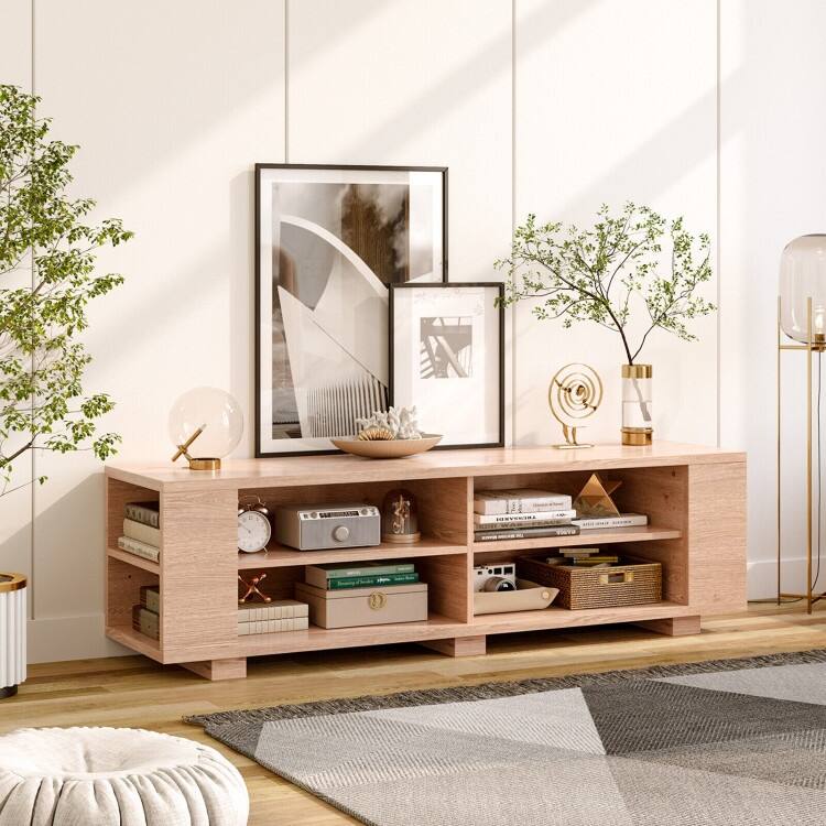 59" Console Storage Entertainment Media Wood TV Stand - 59" x 15.5" x 17.5" (L x W x H)