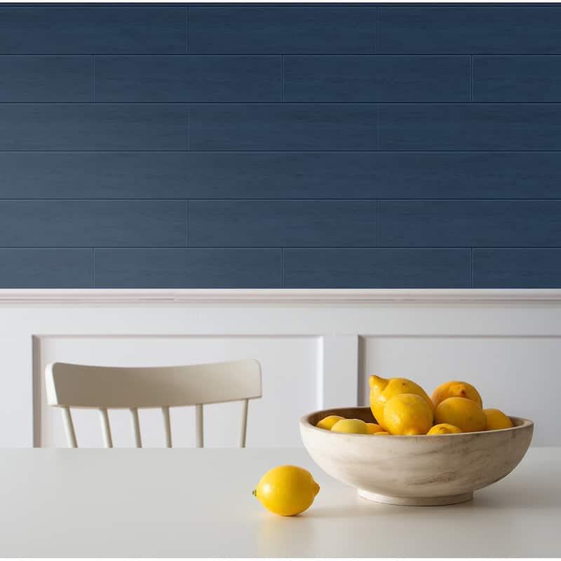 NextWall Coastal Blue Shiplap Peel and Stick Wallpaper - 20.5 in. W x 18 ft. L