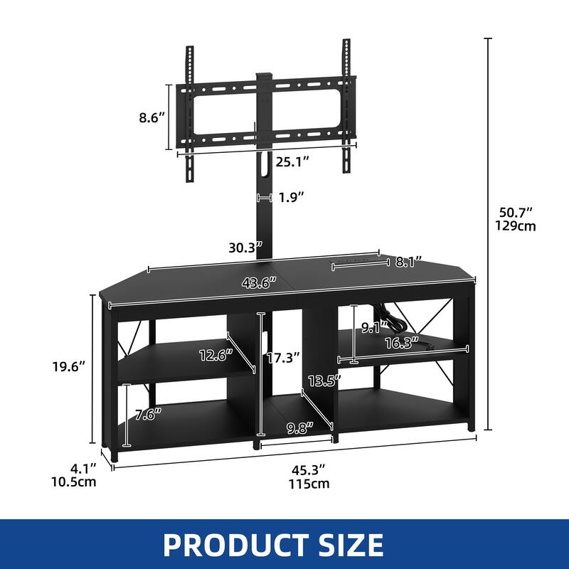 Moasis LED TV Stand with Mount for 32-70 inch TVs