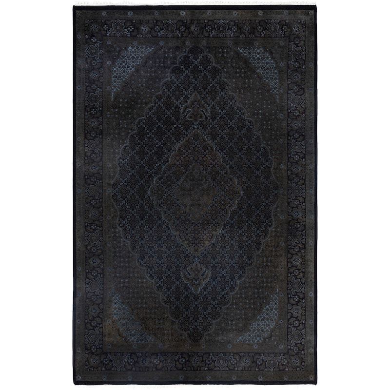 Overdyed One-of-a-Kind Hand-Knotted Area Rug - Black - 6' 0" x 9' 3"