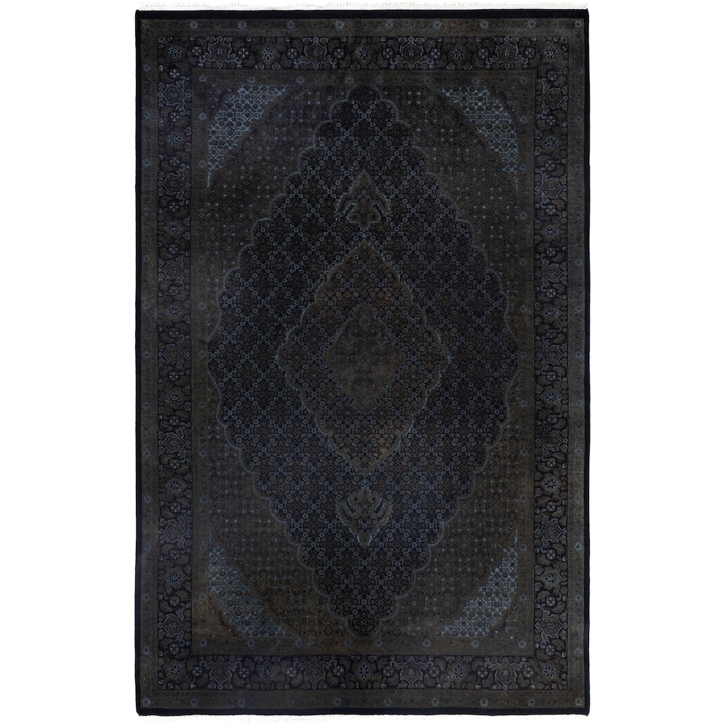 Overdyed One-of-a-Kind Hand-Knotted Area Rug - Black - 6' 0" x 9' 3"