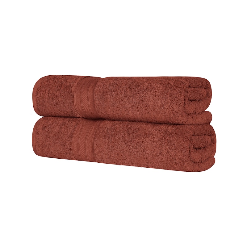 Superior Long Staple Combed Cotton Solid Bath Sheet - (Set of 2)
