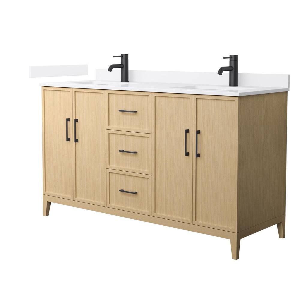 Elan 60-inch Double Vanity, Single Hole Quartz Top