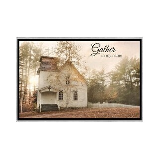 iCanvas "Gather In My Name" by Lori Deiter Framed