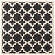 preview thumbnail 40 of 127, SAFAVIEH Courtyard Dorthey Indoor/ Outdoor Patio Backyard Rug 4' x 4' Square - Black/Beige