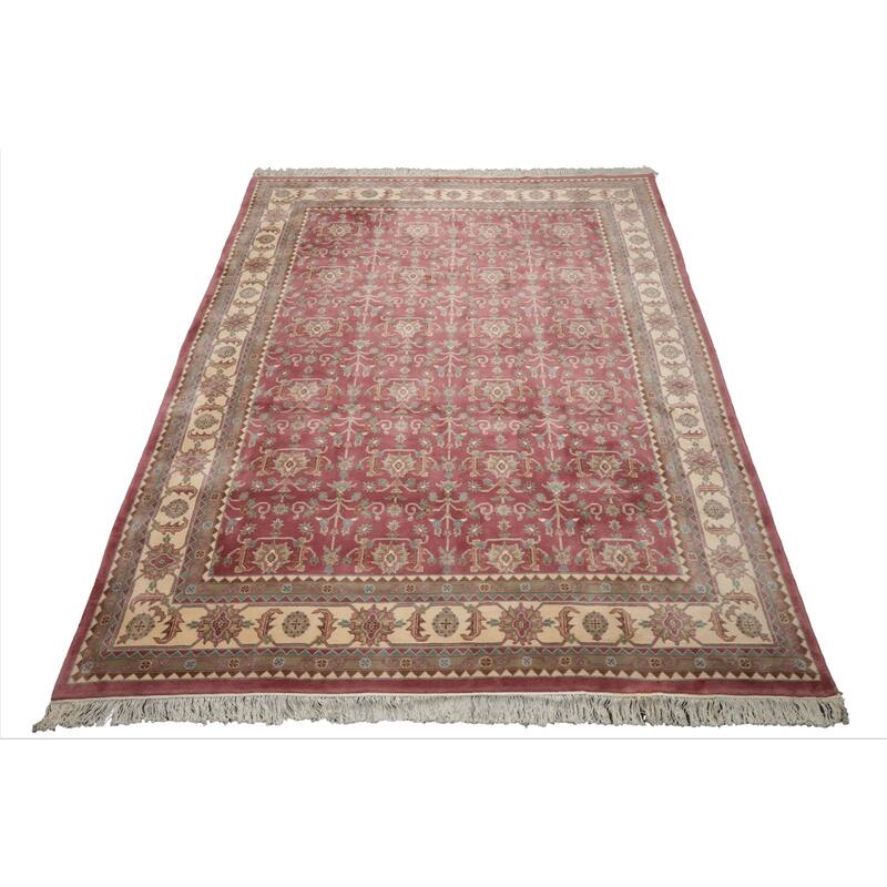 9x12 Hand Knotted Wool Plum Heriz Plush Pile Pande Cameron sheen Rug - 9' x 12'