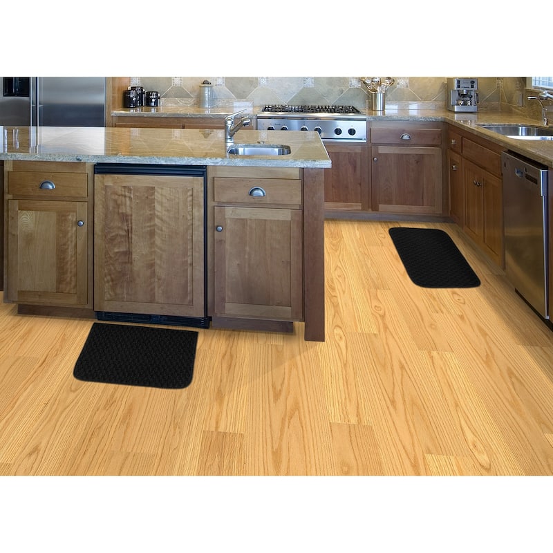 Garland Rug Town Solid Checkered Durable Kitchen/ Door Mat Accent Rug