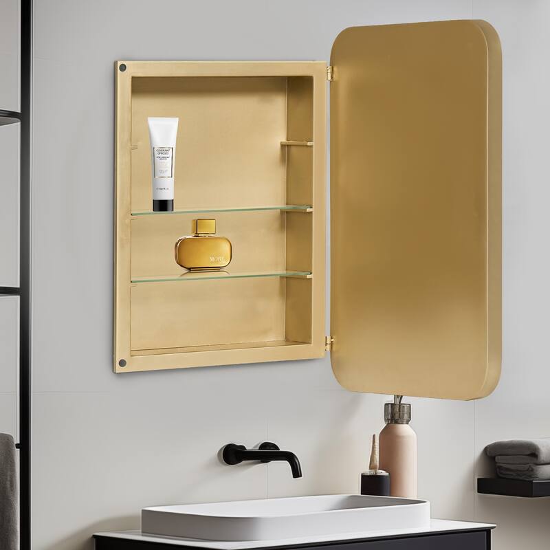24"H x 16"W Recessed or Surface Mount Framed Medicine Cabinet