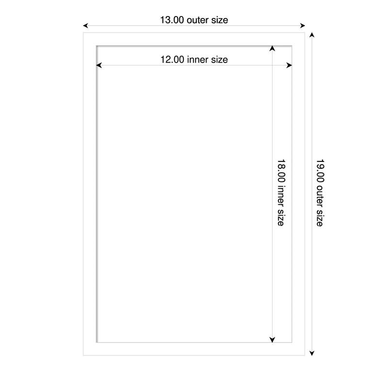 Amanti Art Svelte Clay Grey Framed Dry Erase Magnetic Board - 13 x 19 in - Svelte White