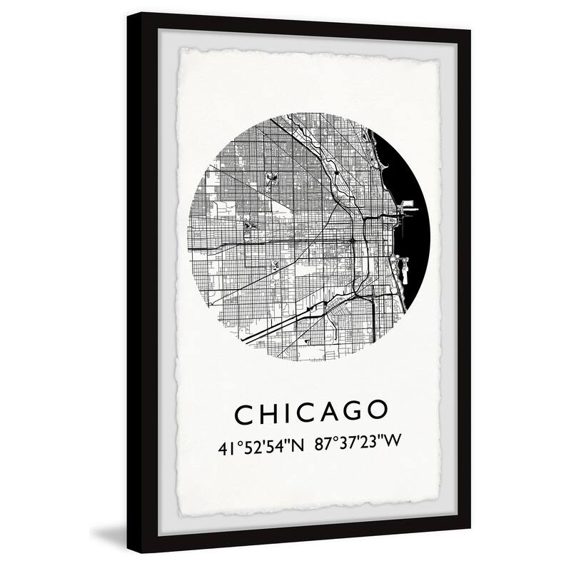'Chicago Coordinates' Framed Painting Print