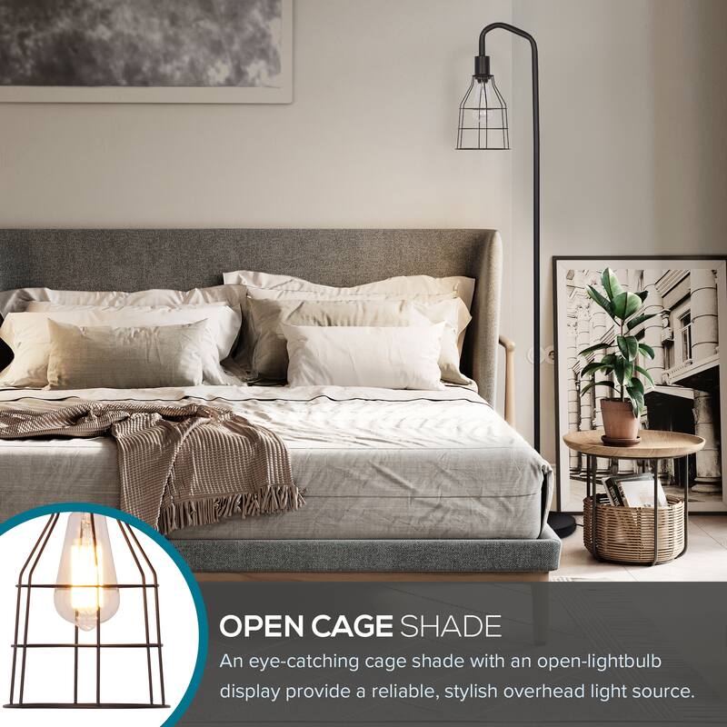 Catalina Lowell Floor Lamp - Black