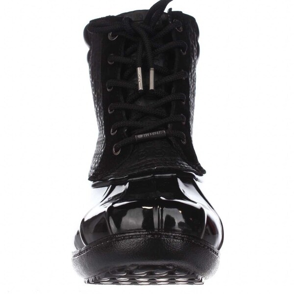 michael kors short black rain boots