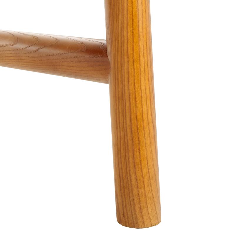 SAFAVIEH Dellar Solid Wood Accent Chair with Cushion (Fully Assembled) - 29.3 In. W x 33.9 In. D x 33.1 In. H - 29Wx34Dx33H