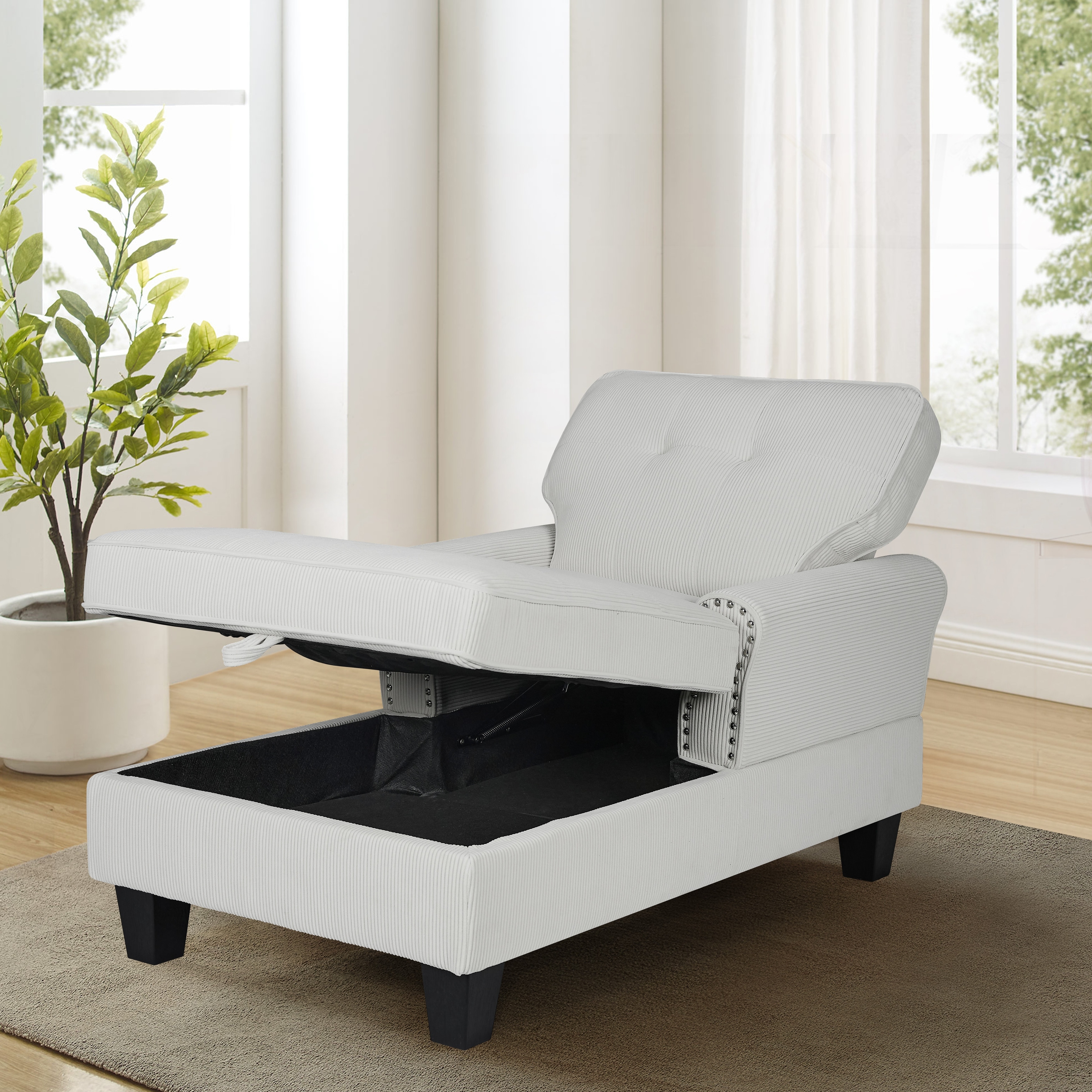 Lounge Chair Indoor Modern Accent Chair, Upholstered Chenille