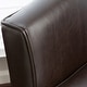 preview thumbnail 5 of 3, Roomfitters Faux Leather Barrel Accent Chair with Curved Back and Wood Legs, Upholstered Armchair for Living Room, Brown
