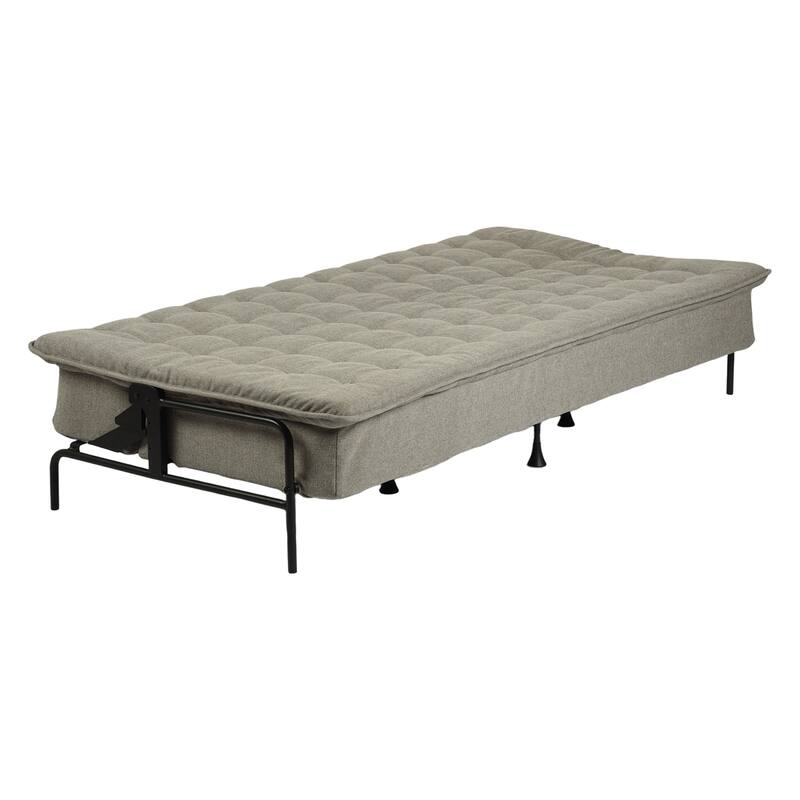 HOMYLIN Convertible Tufted Sofa Bed with Adjustable Back & Metal Frame
