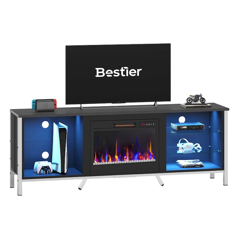 TV Stands with Fireplace for 75 inch TVs Gaming Entertainment Center TV Console - 71 inches