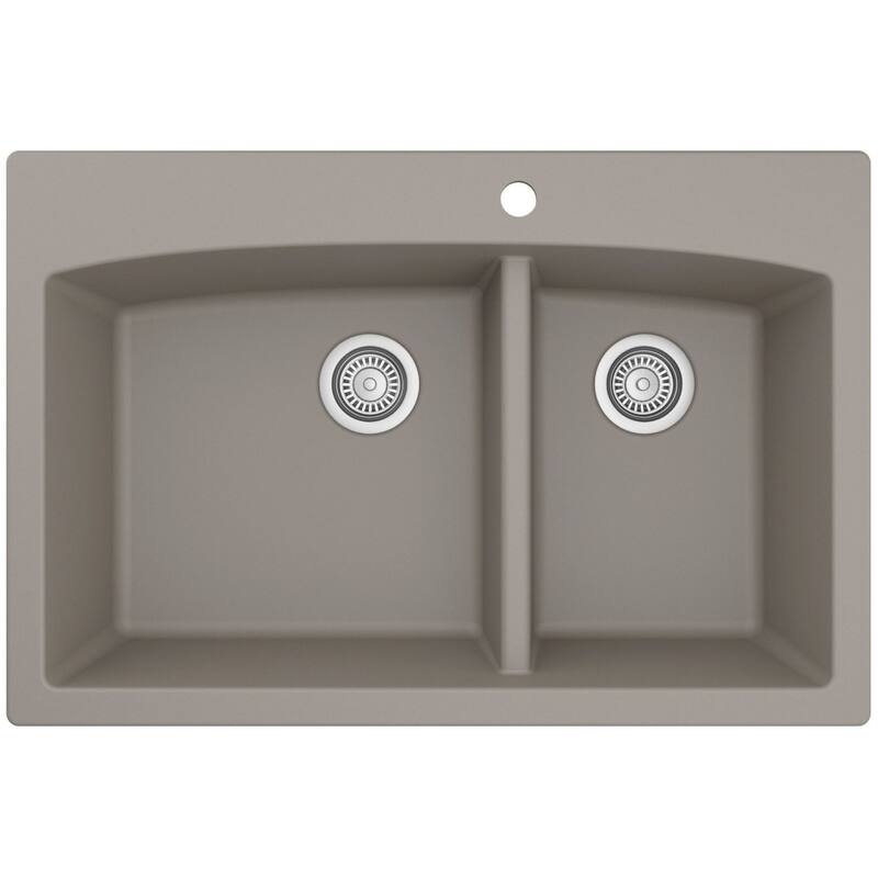 Karran USA QT-711 Quartz QT 33" Drop In Double Basin Quartz Composite