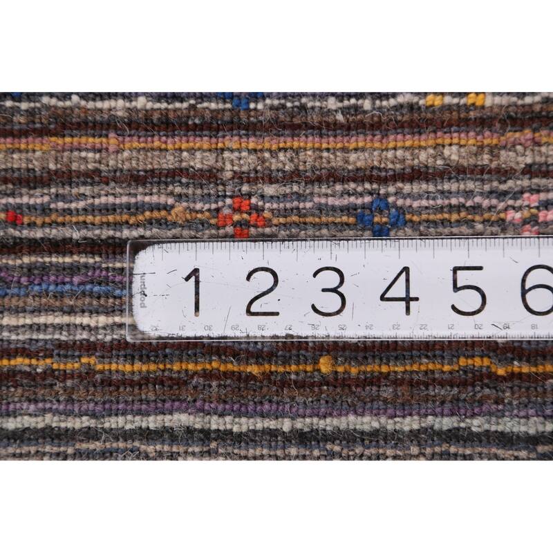 Hand Knotted Oriental 100% Wool Carpet Tribal Animal Pictorial Multi-Colored Gabbeh Area Rug - 7' 10'' X 5' 6''