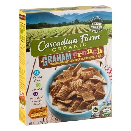 Cascadian Farm Organic Cereal - Graham Crunch - Case of 10 - 9.6 oz