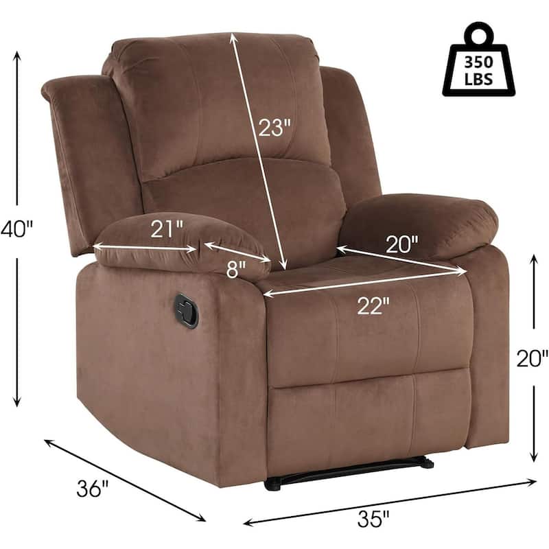 Ebello Classic Soft Padded Manual Recliner