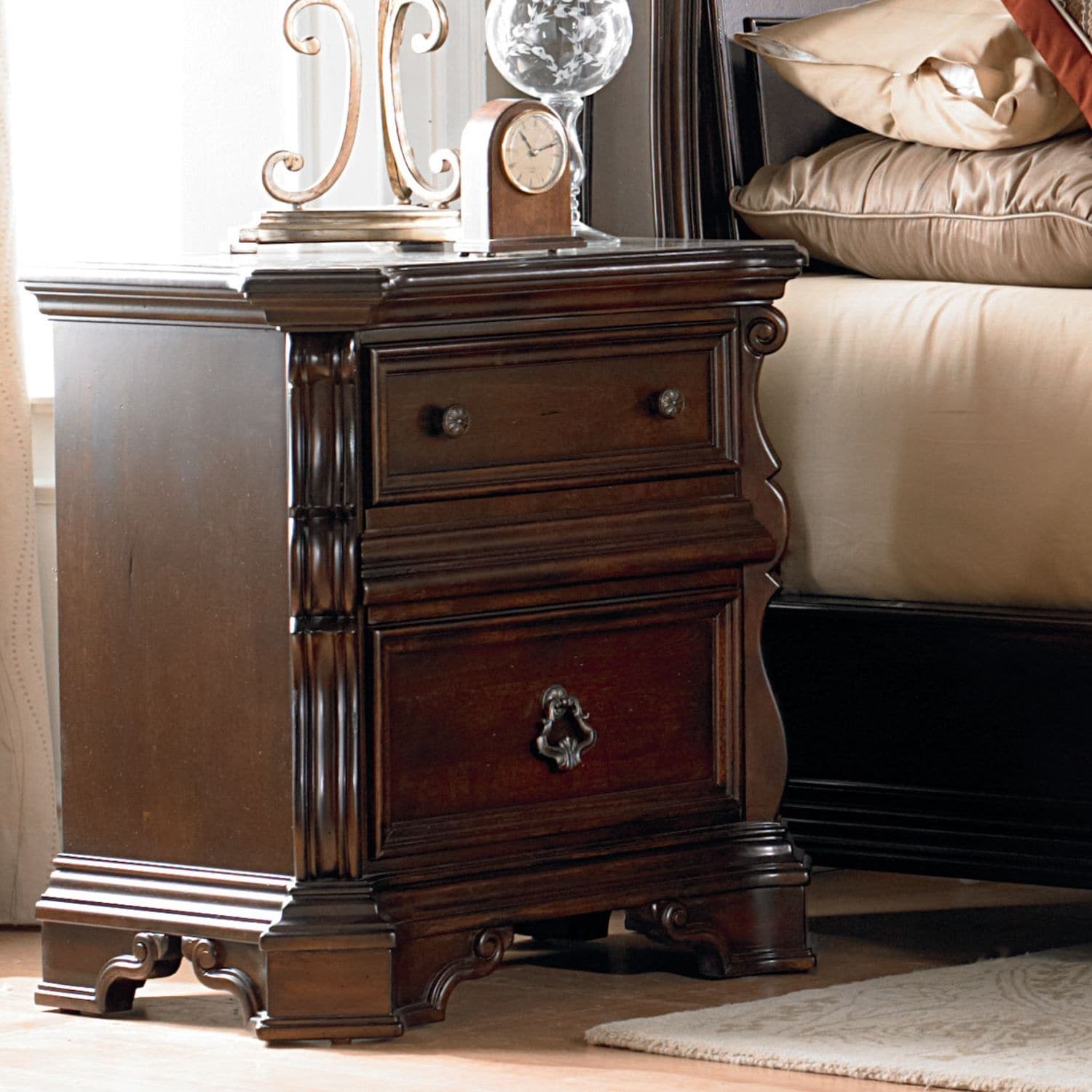 Liberty Furniture Arbor Place Traditional Nightstand Brownstone Wood Table