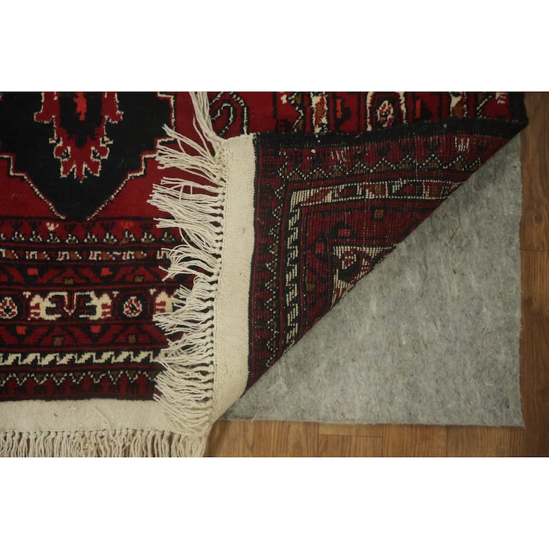 Hand Knotted Oriental 100% Wool Carpet Traditional Tribal Red Balouch Area Rug - 11' 3'' X 8' 6''