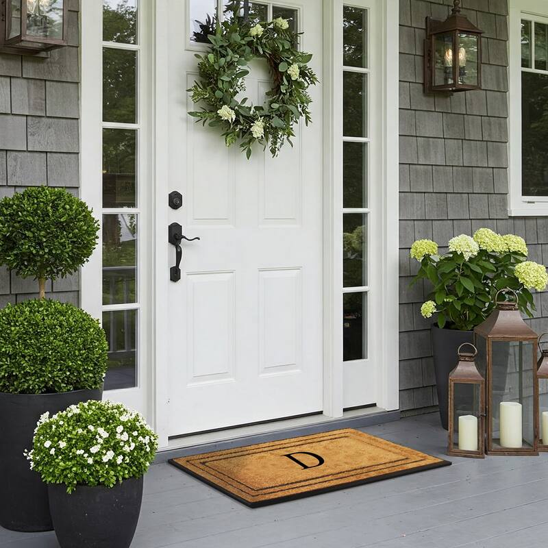 A1HC Natural Coir & Rubber Door Mat, Heavy Duty, Dirt Trapping, Long-Lasting Entrance Doormats,Thick & Durable Outdoor Entry Mat