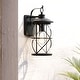 preview thumbnail 1 of 11, VAXCEL Adams 1-Light Black Dusk to Dawn Sensor Outdoor Wall Sconce, Durable Steel, Clear Seeded Glass Shade, LED Compatible Black - 6.5-in W x 13.75-in H x 8.25-in D