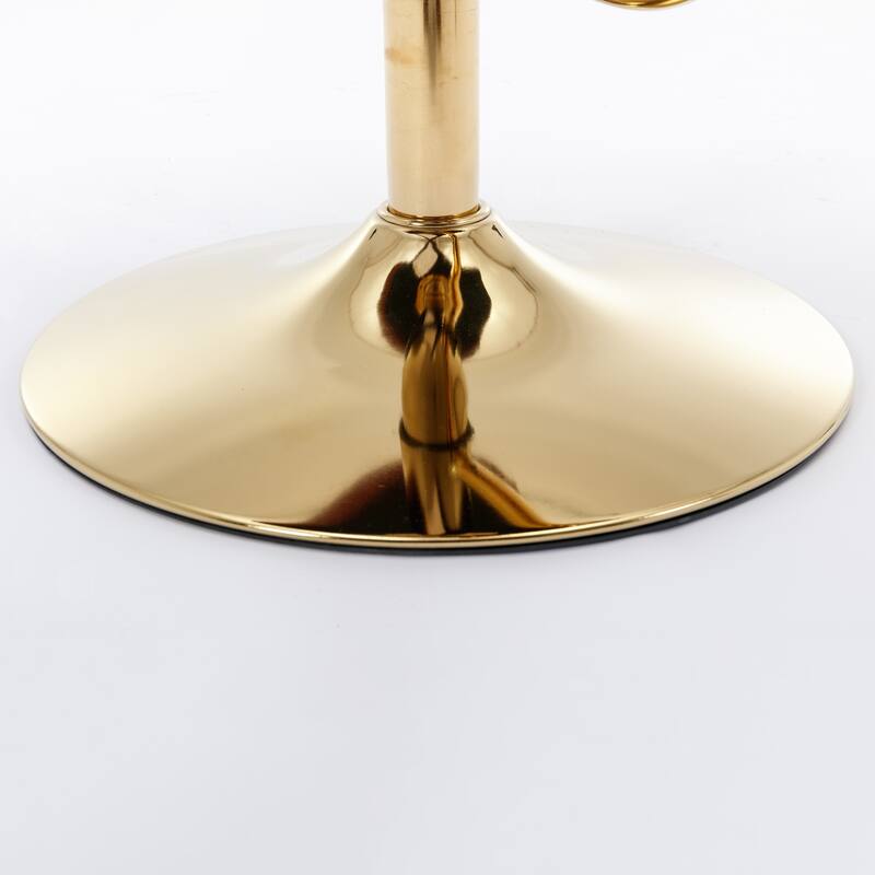 GDF Studio - Riveton Modern PU Upholstered Swivel Bar Stools with Adjustable Height and Tufted Back, Chrome Base (Set of 2)