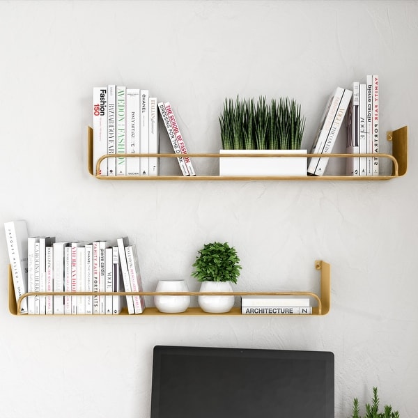 Carson Carrington Lacktorp Modern Wall Shelf (Set of 2) - On