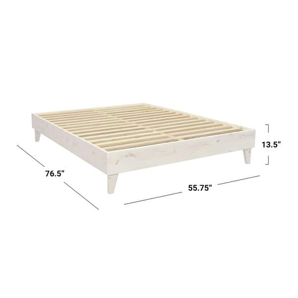 dimension image slide 17 of 30, Kotter Home Solid Wood Mid-century Modern Platform Bed