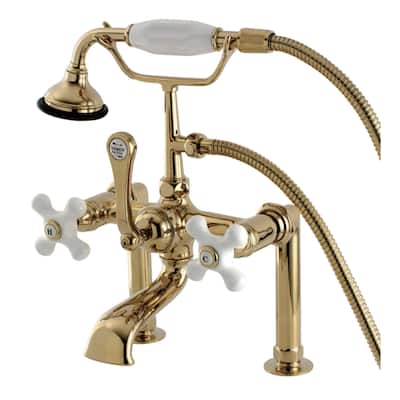 Kingston Brass Aqua Vintage Deck Mounted Clawfoot Tub Filler with