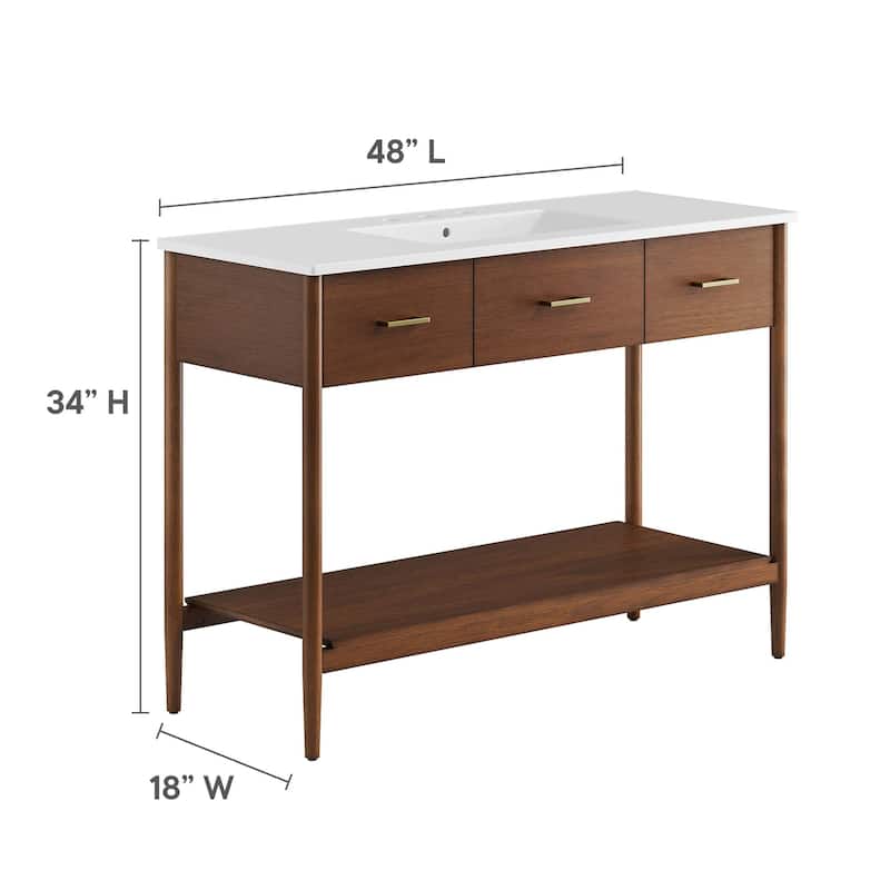 Zaire 18"/24"/30"/36"/48" Bathroom Vanity with White Sink Top