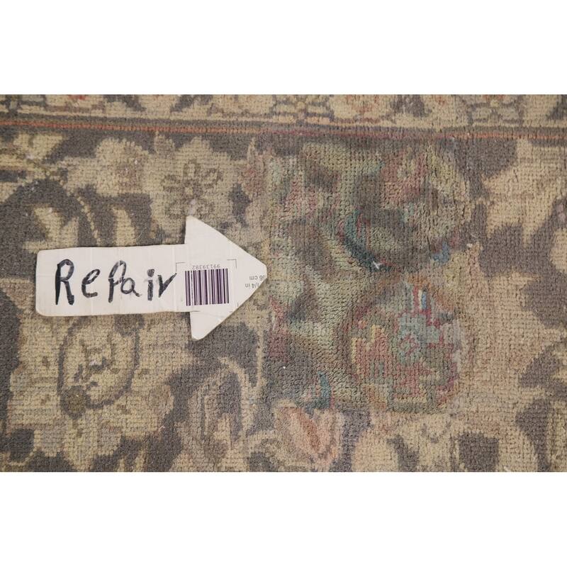 Traditional Kashan Persian Vintage Area Rug Hand-knotted Wool Carpet - 10'0" x 13'4"