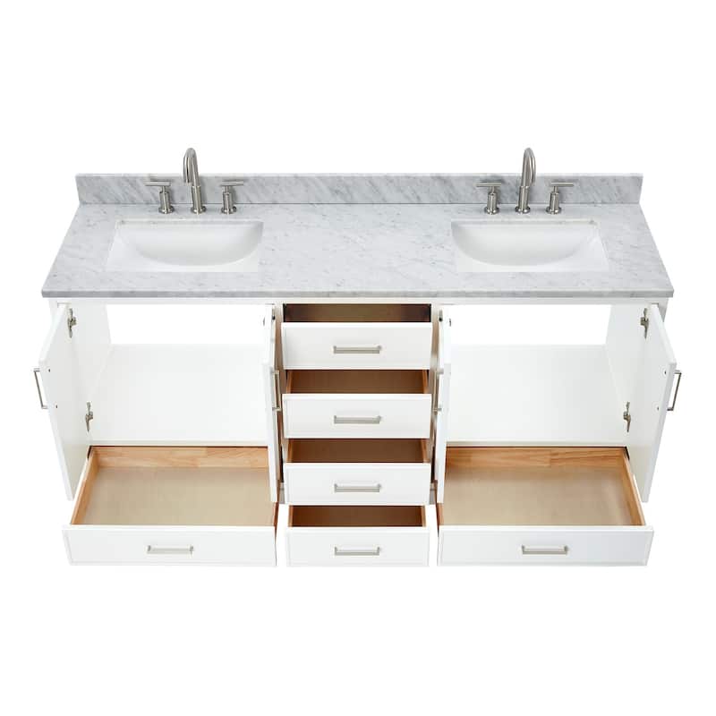 Ariel M073DCW2RVO Stafford 73" Free Standing Double Basin Vanity Set