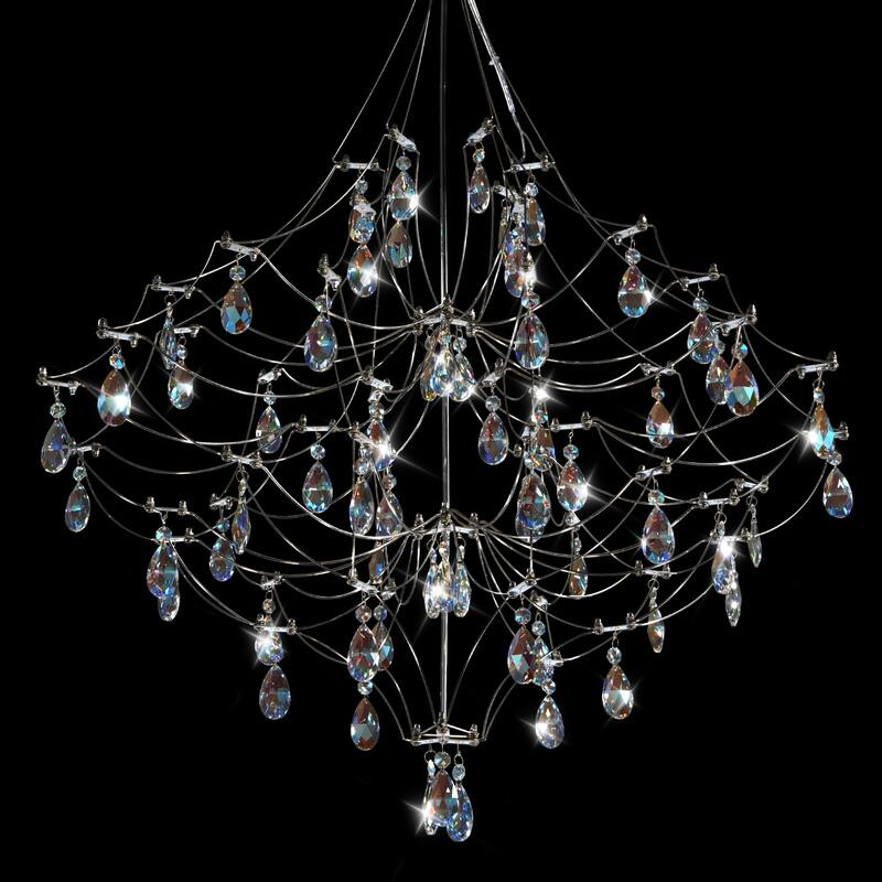 KAYLA Modern Crystal Chandelier - Luxury LED Pendant Ceiling Light - D800