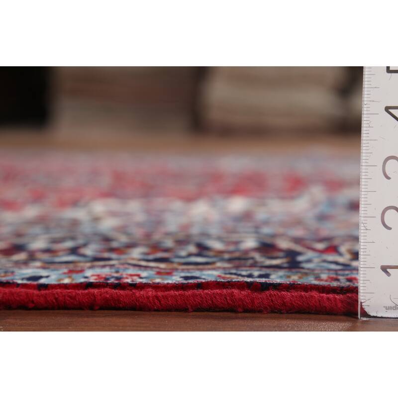 Traditional Mashad Turkish Area Rug Floral Red Machine Made Carpet - 6'3" x 9'6"