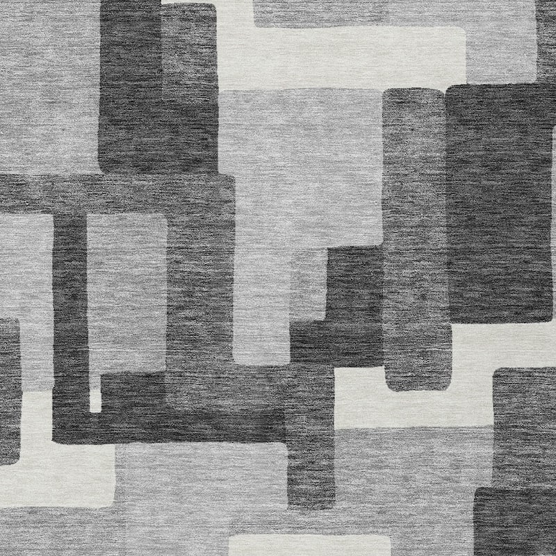HomeRoots Abstract Transitional Rectangle Outdoor Rug