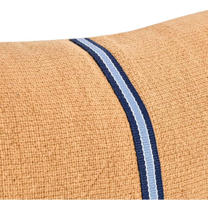 Villa by Classic Home Edwin 22" Chestnut Brown Linen Blend Throw Pillow