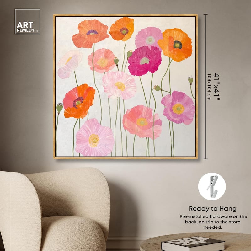 Sunset Poppy Chorus II Canvas by Art Remedy