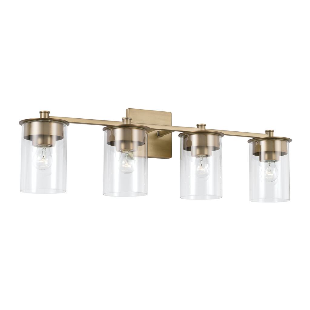 Mason 4-light Bath/ Vanity Fixture w/ Clear Glass