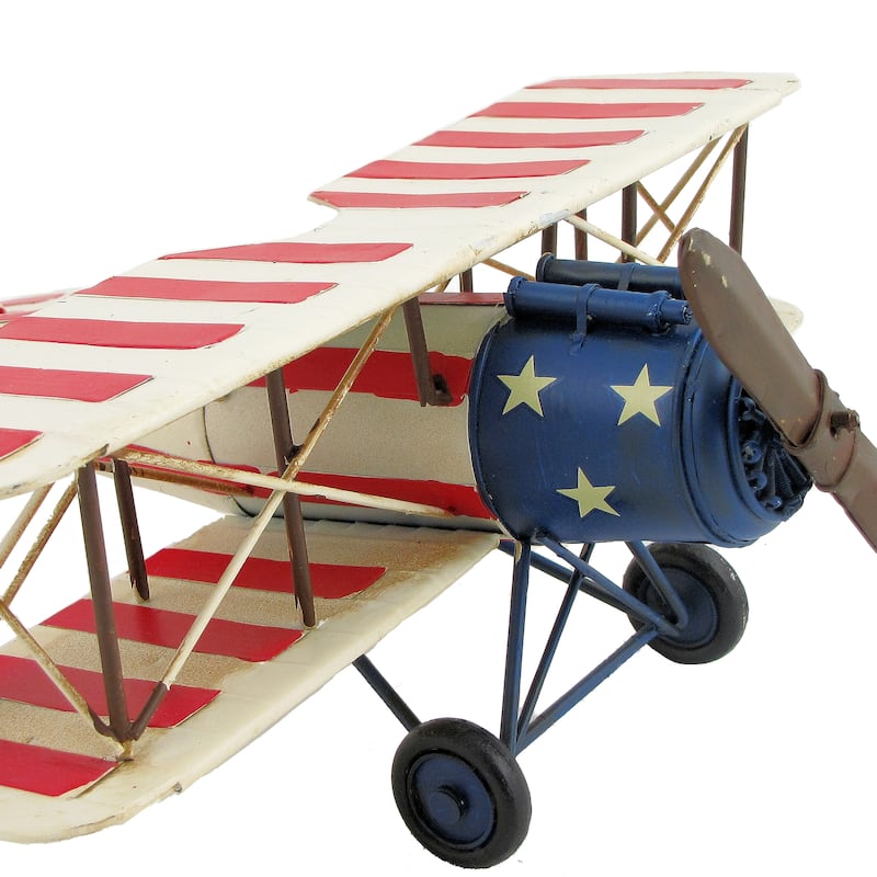 Vintage Style Model Airplane USA - 14"x13"x6.75"