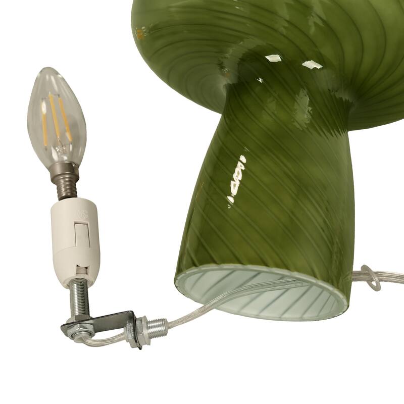 Mushroom Round Glass Table Lamp
