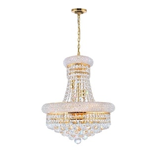 Empire 8 Light Down Chandelier With Gold Finish