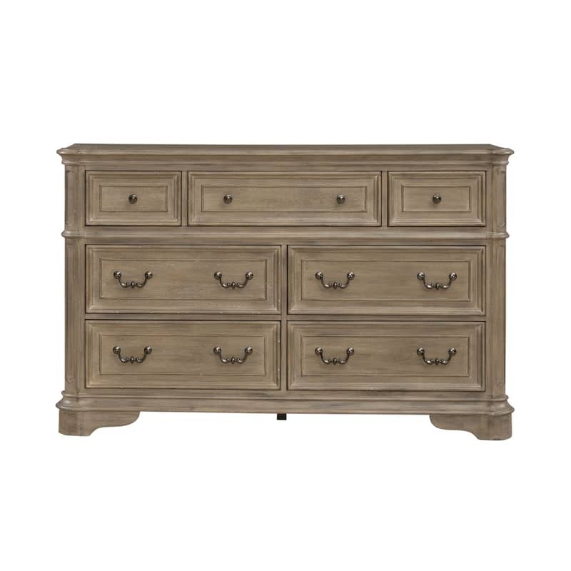 Magnolia Manor 7 Drawer Dresser For Bedroom Storage with 2 Finish Options